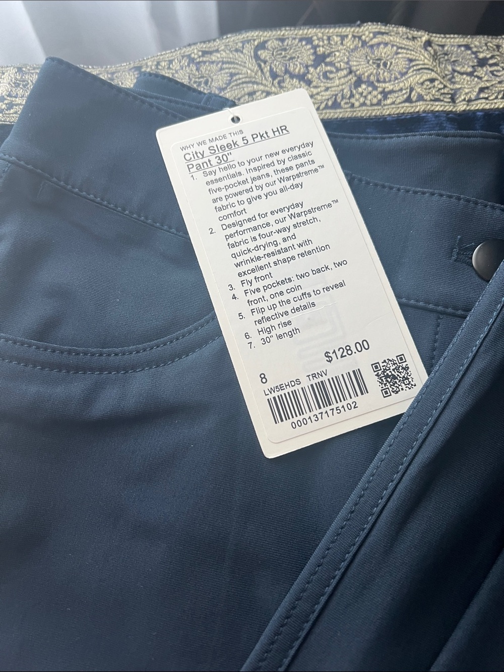 lululemon athletica City Sleek 5 Pocket Track Pants in Deep Navy